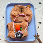 Doll Clothes For 17CM Labubu Capibara Set Jumpsuit Kawaii Headwear Camera 3PCS/Pack Plush Cotton Doll Dress Up Game Decoration