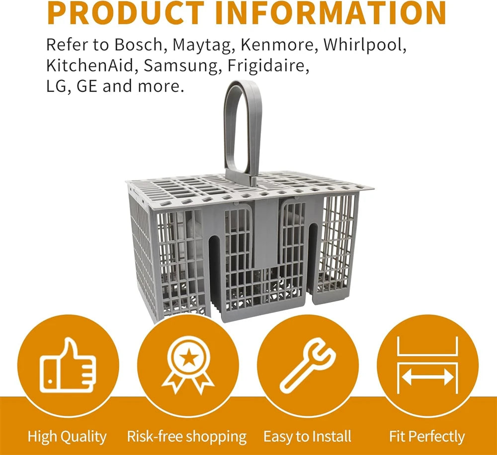 Detachable Dishwasher Cutlery Basket Portable Tableware Fork Spoon Cutlery Storage Kitchen Multifunctional Dishwashing Tools ﻿