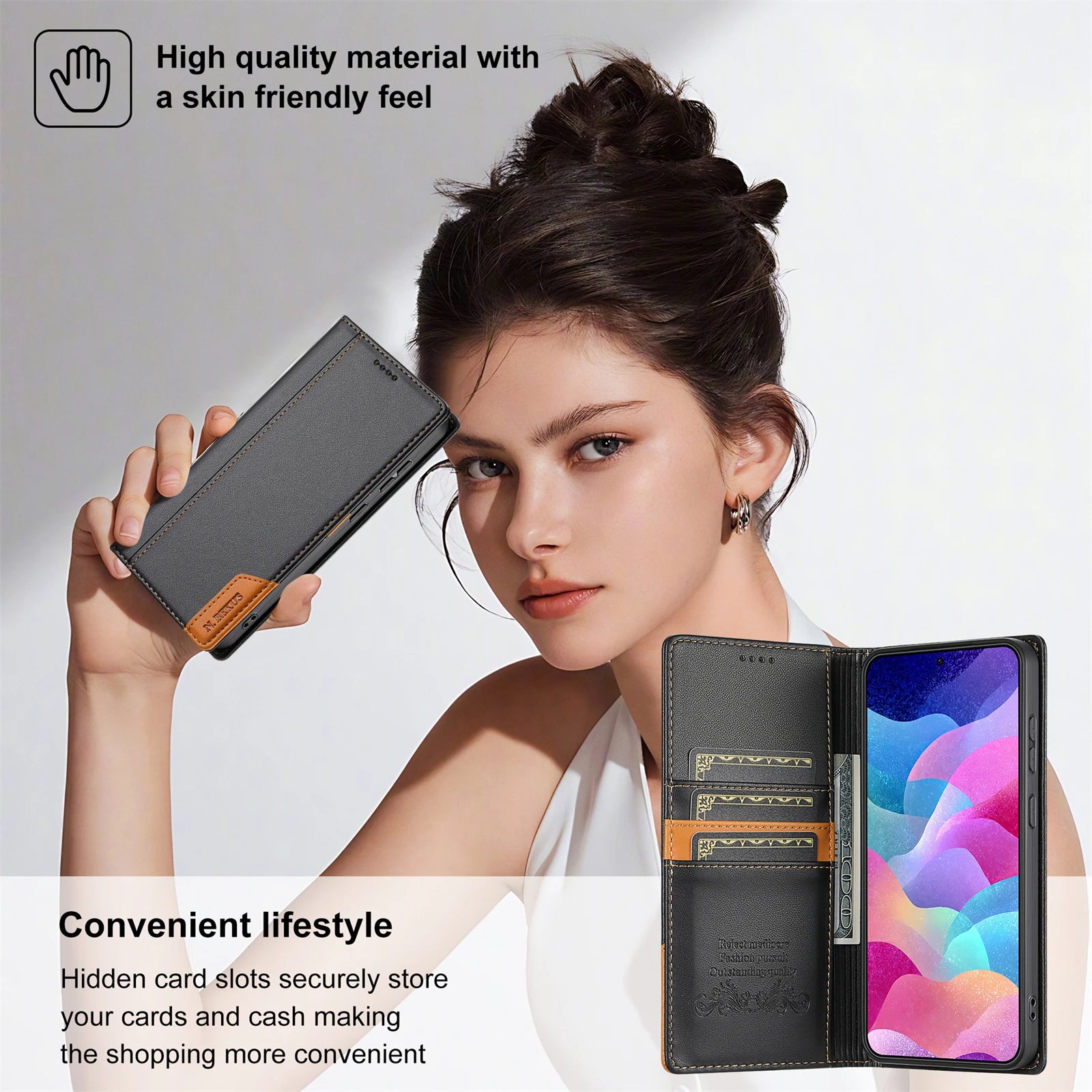 Business Flip Leather Case For Samsung Galaxy A17 A16 A36 A56 A26 A07 A55 A35 A15 A54 A34 A14 A53 A33 A13 Magnetic Wallet Cover