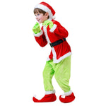 Christmas Party Role Costume Red and Green Holiday Dress Up Outfit