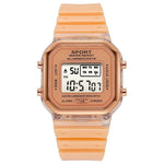 New Fashion Digital Student Transparent Electronic Watch Candy Multicolor LED Women Men Sports Waterproof Watches Clock Gift