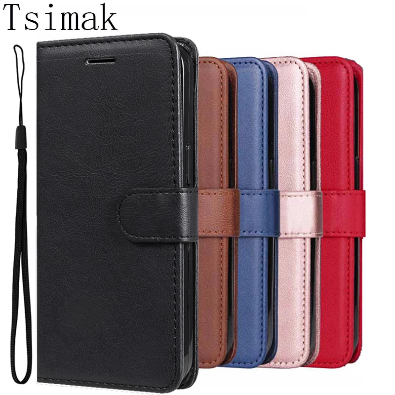 Leather Case For Samsung Galaxy A3 A5 A7 A6 Plus A8 A9 J2 Pro J3 J4 Prime J6 J5 J7 J8 2018 2016 2017 Flip Wallet Phone Cover
