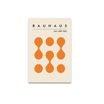 Unframed Orange Bauhaus Art Print Canvas Painting Abstract Minimalist Geometric Exhibition Poster Wall Art Home Decor