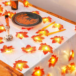 1PC USB/Battery Case Maple Leaf String Lights 10/20/40 LED Lights Waterproof For Halloween Outdoor Autumn Thanksgiving Decor