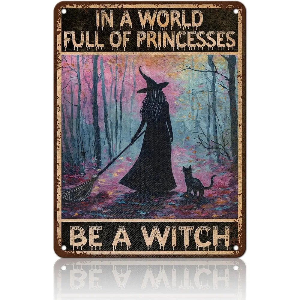 Ghost Metal Tin Sign - Retro Halloween Wall Decor, Rustic Bathroom Restroom Iron Plaque Art
