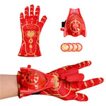 Super Heroes Figures Toy PVC Ironman Hulk Captain America Launcher Toys Gloves Kids Brinquedos Gift