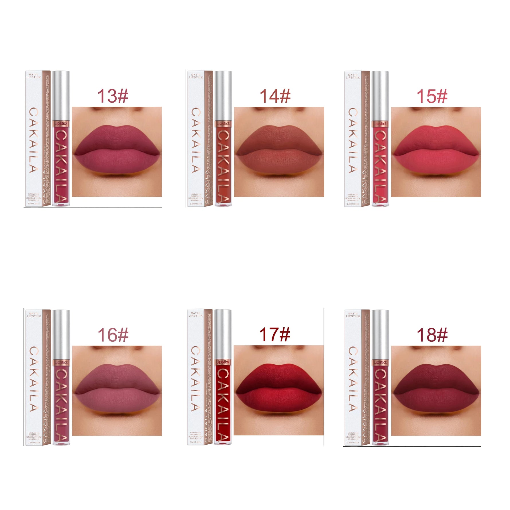 18 Color Lipstick Matte Non-stick Cup Waterproof Lip Gloss