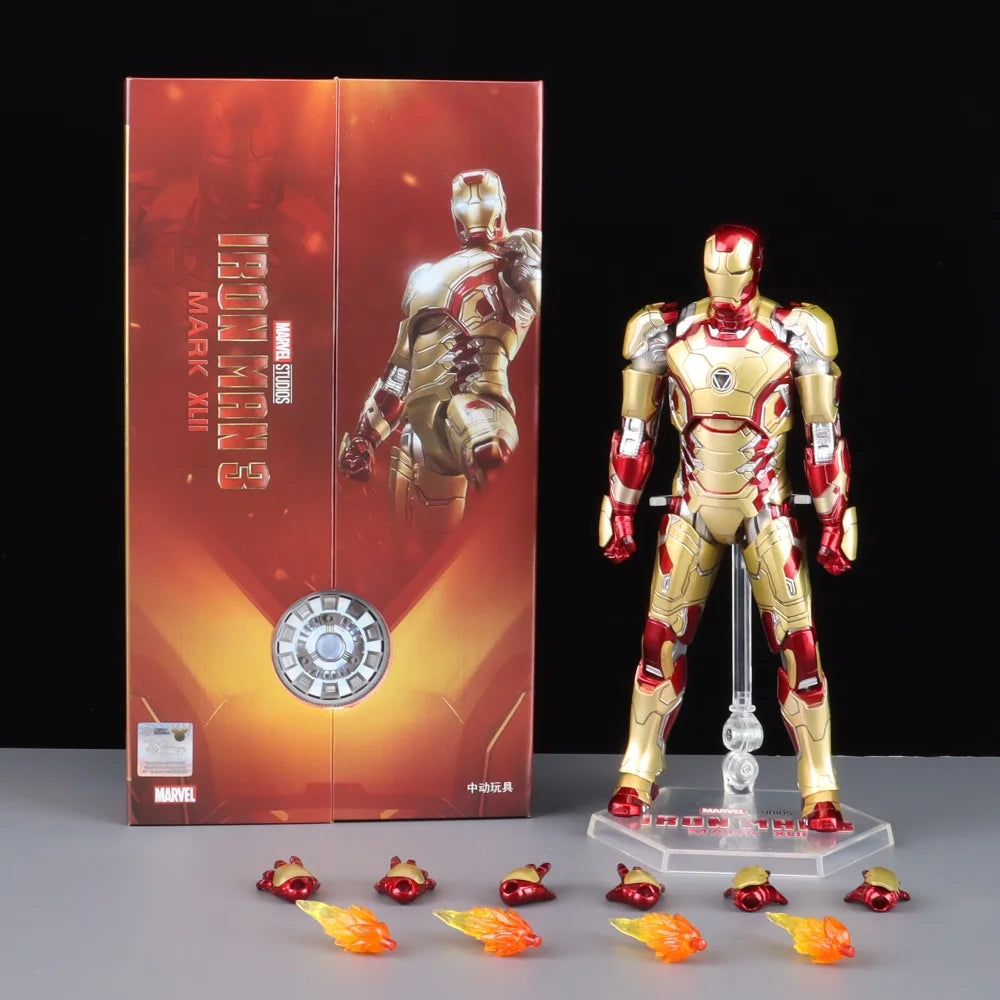 Marvel Avengers ZD Toys Iron Man MK3 MK1 MK6 MK7 MK5 Tony Stark Iron Patriot War Machine Action Figure Ironman Collect Toy Gift