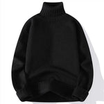New Turtleneck Sweater Men Pullover Casual Solid Color Knitted Black Sweater Fashion Autumn Winter Men Clothing 2023 Sweater Man