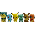 6pcs Pokemon Pikachu Anime Toys Dolls for Kids Action Figure Toy Charmander Squirtle Cartoon Doll Boys Girls Child Birthday Gift