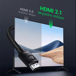 UGREEN HDMI-Compatible 2.1 Cable Ultra High-speed 8K/60Hz 4K/120Hz for Xiaomi Mi Box PS5 Splitter Cable Dolby Vision 48Gbps
