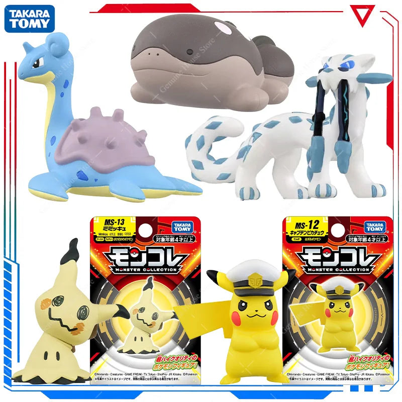 Original Pokemon Figurine Toys Anime Lapras Clodsire Mimikyu Gholdengo Tinkaton Flutter Mane Mini Resin Collection Model Dolls