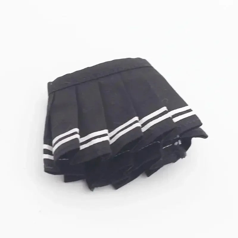 Mini Doll Clothes Outfit Accessories For Ropa 15-17cm Labubu Knitting T-shirt Hat pleated skirt Uniform Set Clothing