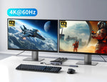 UGREEN HDMI KVM Switch for 2 Monitor 2 PCs 4K 60Hz USB C USB 3.0 Sharing Monitor Keyboard Mouse Printer with HDR 3D Support