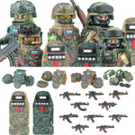City Army Figures Building Blocks Russia Army Soldiers Weapons Special Combat Uniform Shield Combat Vests Shields Brick Toys