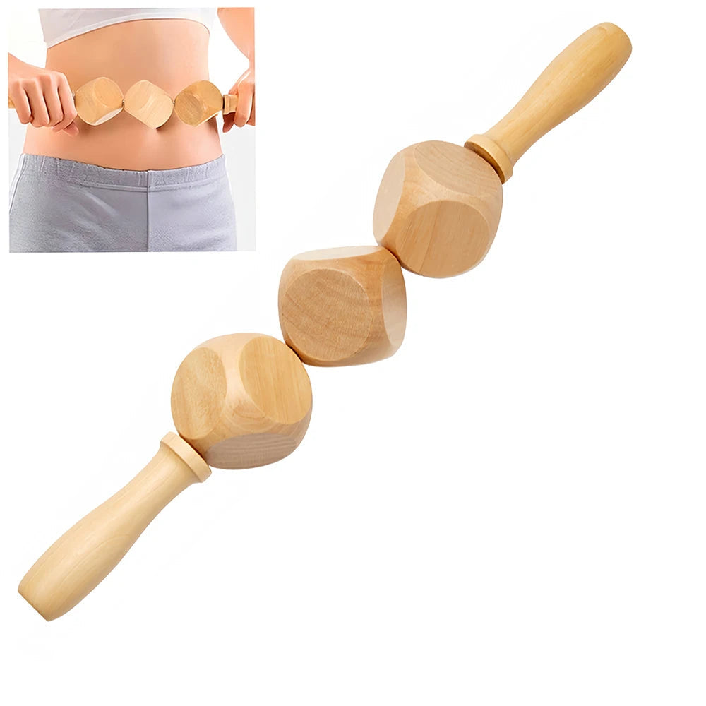 Wooden Massage Tools for Lymphatic Drainage, Anti-Cellulite Body Shaping, Gua Sha, and Sore Muscle Relief