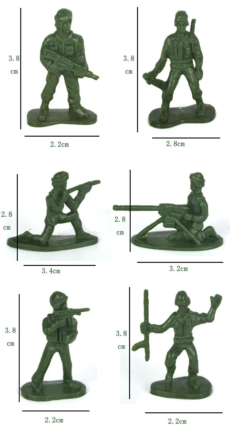 100Pcs Military Playset Plastic Toy Soldiers Mini Warrior Elite Force Action Figure Toys for Children Playing Gift