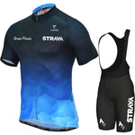 STRAVA Style Men's Summer Cycling Clothing Set