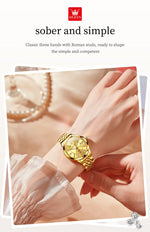 OLEVS 3620 Womens Watches Original Brand Elegant Fashion Quartz Wirtwatch For Ladies Waterproof Luminous Diamond Scale Reloj