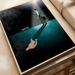 Movie Sticky Fight Club Poster High-definition art sticker Self adhesive waterproof home decoration for living room