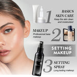 Black Polka Dot Setting Spray 60ml for face, long-lasting, anti-smudge-proof and 16 hours of makeup off wear natural finish