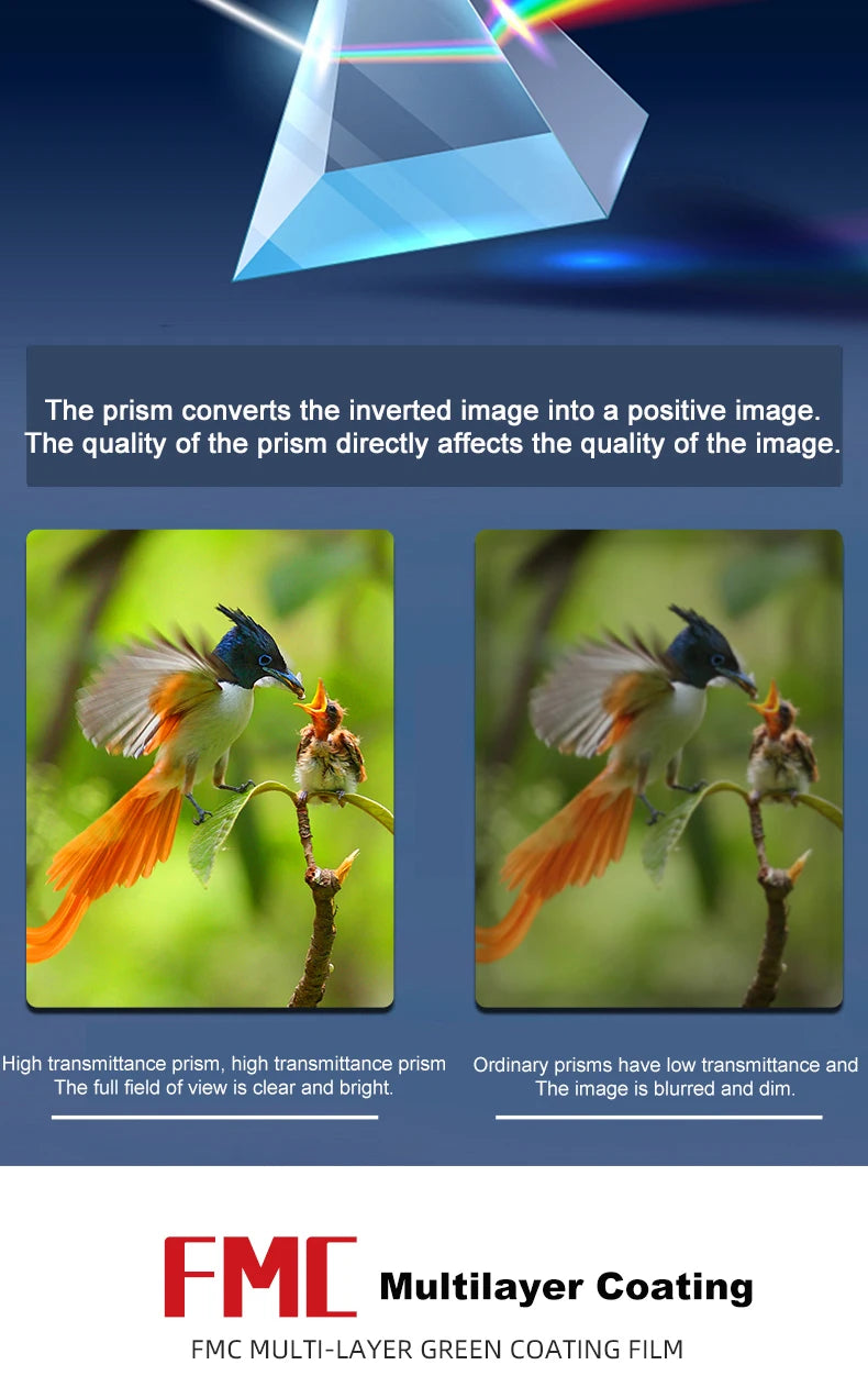 HD 25-75x60 Spotting Scope for Target Shooting with Carrying Pouch BAK4 Monocular Telescope FMC Lens for Hunting Birdwatching