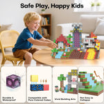 Magnetic Building Blocks Mine World Cube Magnet World Set for Kid Age DIY Model Children Stem Best Montessori Sensory Toy