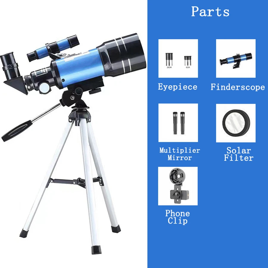 150X Zoom HD Star Moon Professional Astronomical Telescope Space Long Range Binoculars Powerful Monocular with Night Vision
