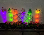 6pcs/set Solar-Powered Christmas Lawn Lights Santa Tree & Reindeer Designs for Outdoor Decor Waterproof Garden Lights Holiday