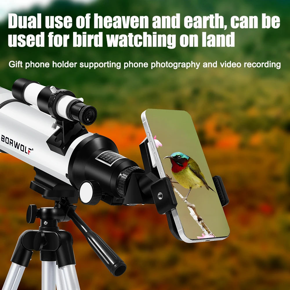 BORWOLF 70400 Professional High-definition Astronomical Telescope 333X To See The Moon and Stars Bird Watching Monocular