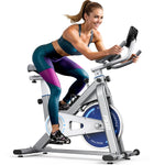 Fysiq Fs50 Exercise Bike 300W, 4-Way Adjustable Ergometer, Indoor Fitness Bike with Rpm Display, Tablet Holder, 150kg Capacity