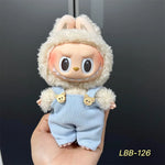 Cute Mini Plush Doll Clothes for 17cm Labubu Many Kinds of Overalls Clothes Accessories