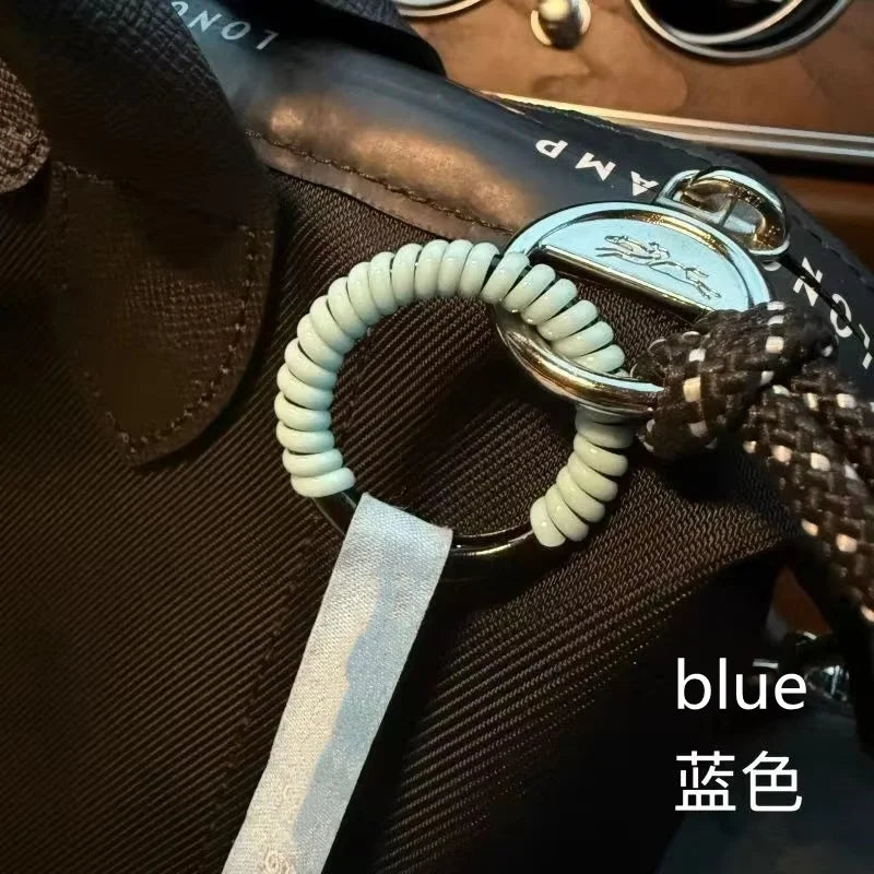 Labubu Anti Drop Buckle Silicone Rope Keychain Protection Ring Colorful Winding Fixed Anti Drop Labubu Accessories