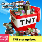 Magnetic building blocks toy storage box set - DIY assembly toys for children - building blocks for playing with tables