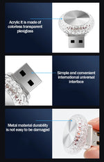 Car USB Ambient Light Mini LED Decorative Atmosphere Lamps for Auto Interior Environment Light Computer Portable Light Plug Play