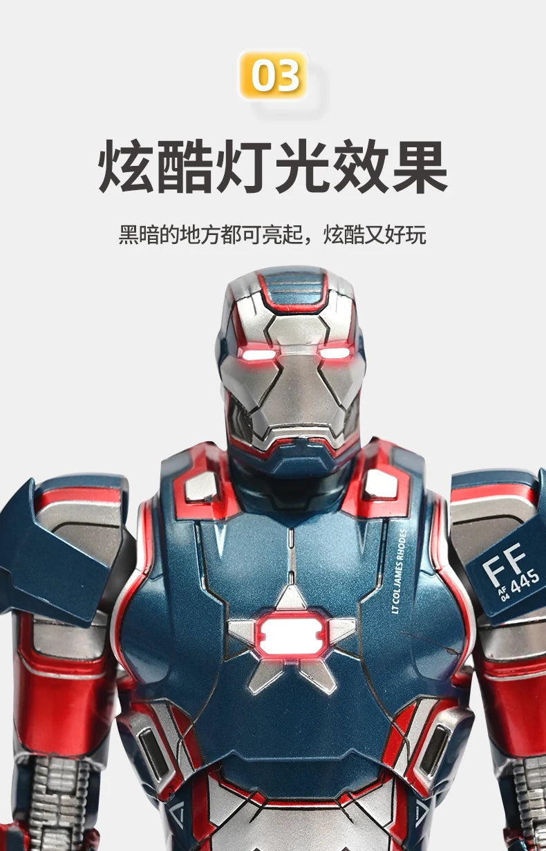 Marvel Avengers ZD Toys Iron Man MK3 MK1 MK6 MK7 MK5 Tony Stark Iron Patriot War Machine Action Figure Ironman Collect Toy Gift
