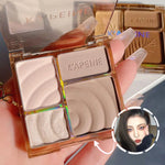 3D Facial Contouring Bronzer Cosmetics Brightening Beige Matte Highlights Palette Four-color Eye Shadow Nose Powder Makeup