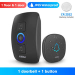 KERUI M525 Wireless Doorbell Waterproof Outdoor Smart Home Door Bell Chime Kit LED Flash Security Alarm Welcome House Melodies