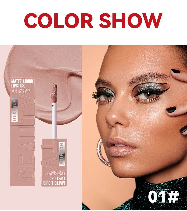 Long Lasting Velvet Matte Lip 6 Colors Gloss Waterproof Non-stick Cup Sexy Nude Red Pink Liquid Lipstick Lips Makeup Cosmetic