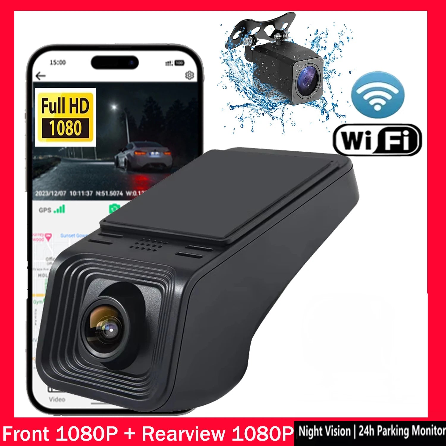 Car DVR Dash Cam 4K Rear View Auto Dashcam For Car Camera 2160P Video Recorder Reverse Dvr WIFI 24H Parking Monitor