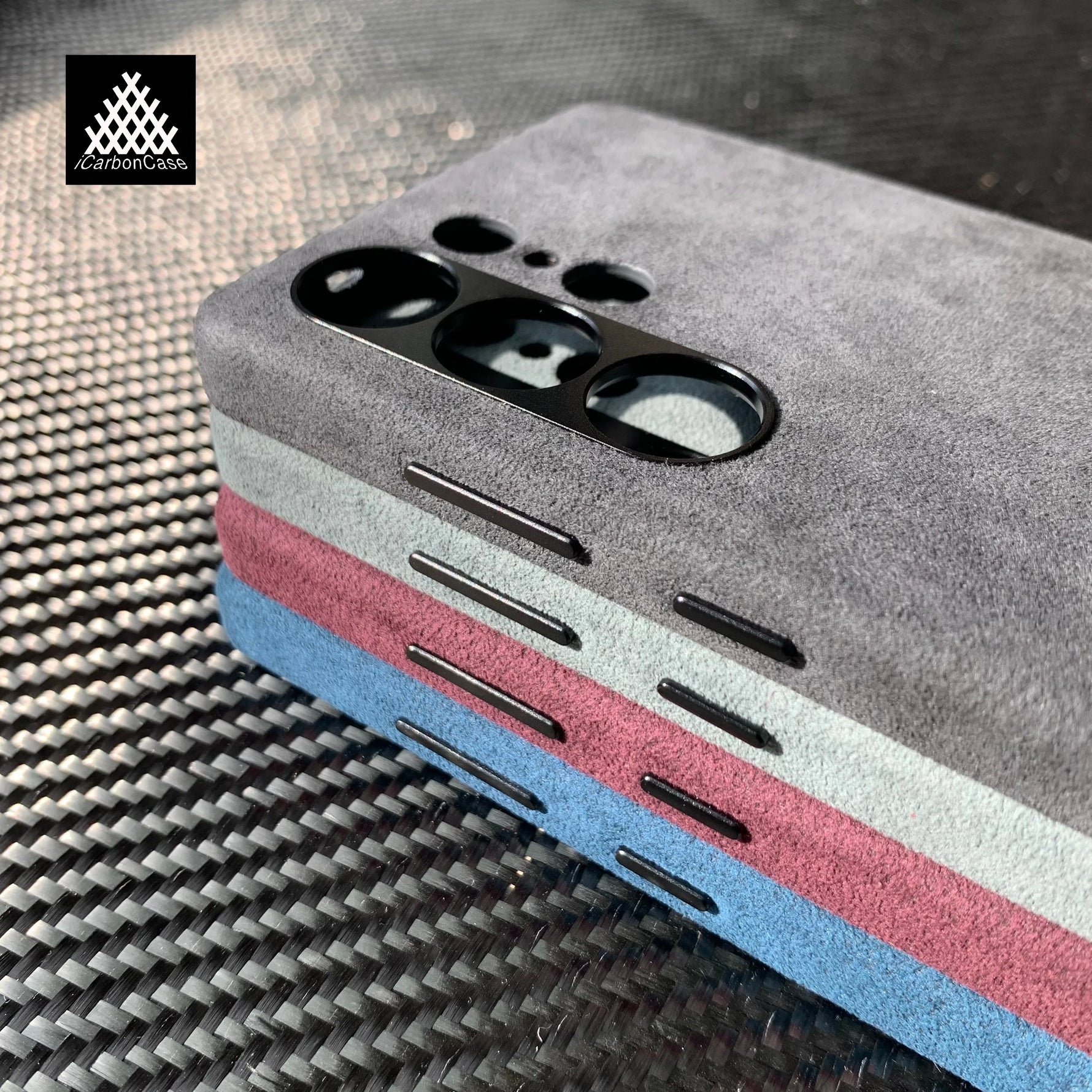 For Samsung  Galaxy S25 Ultra S25+ Magnetic Genuine Italy Alcantara Phone Case Handmade Super Car Inter Premium Leather Materia