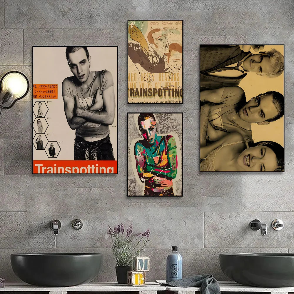 Popular Famous Classic Movies Trainspotting Classic Movie Poster Posters Home Room Bar Cafe Decor Art Wall Painting Picture