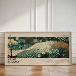 Yayoi Kusama Art Print, Yayoi Kusama Exhibition, Japanese Gallery Wall Art, Kusama Poster, Yayoi Kusama Abstract Green Poster