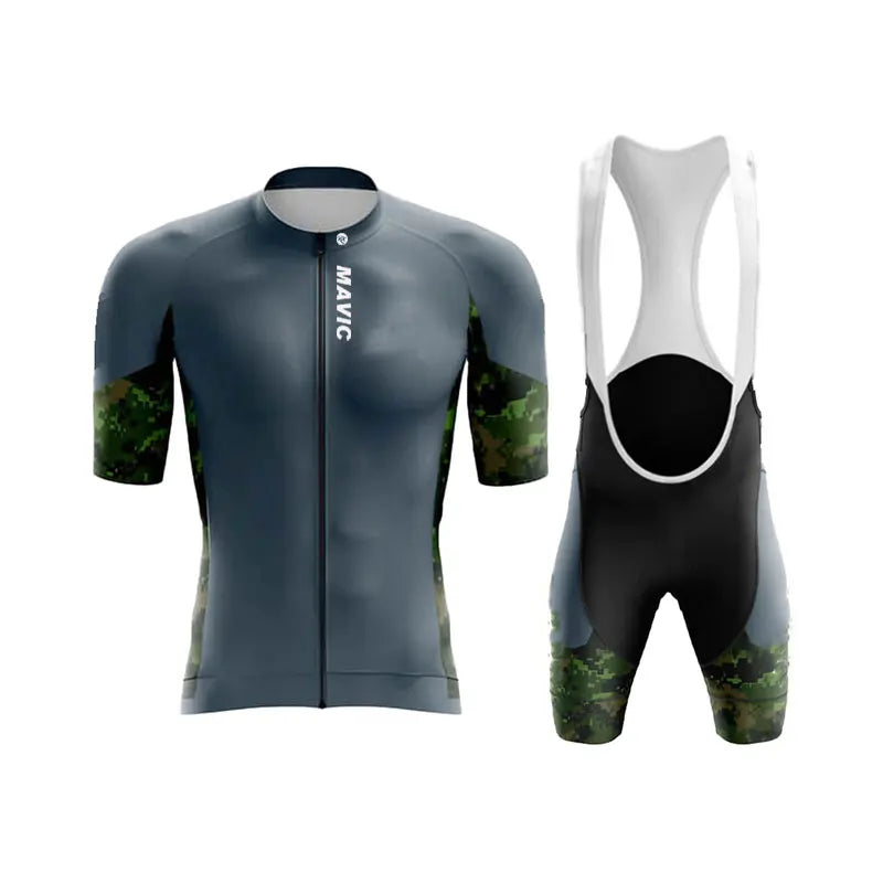 RX MAVIC Men's Summer Cycling Set – Breathable Short Sleeve Road Bike Jersey & Shorts for Team Training