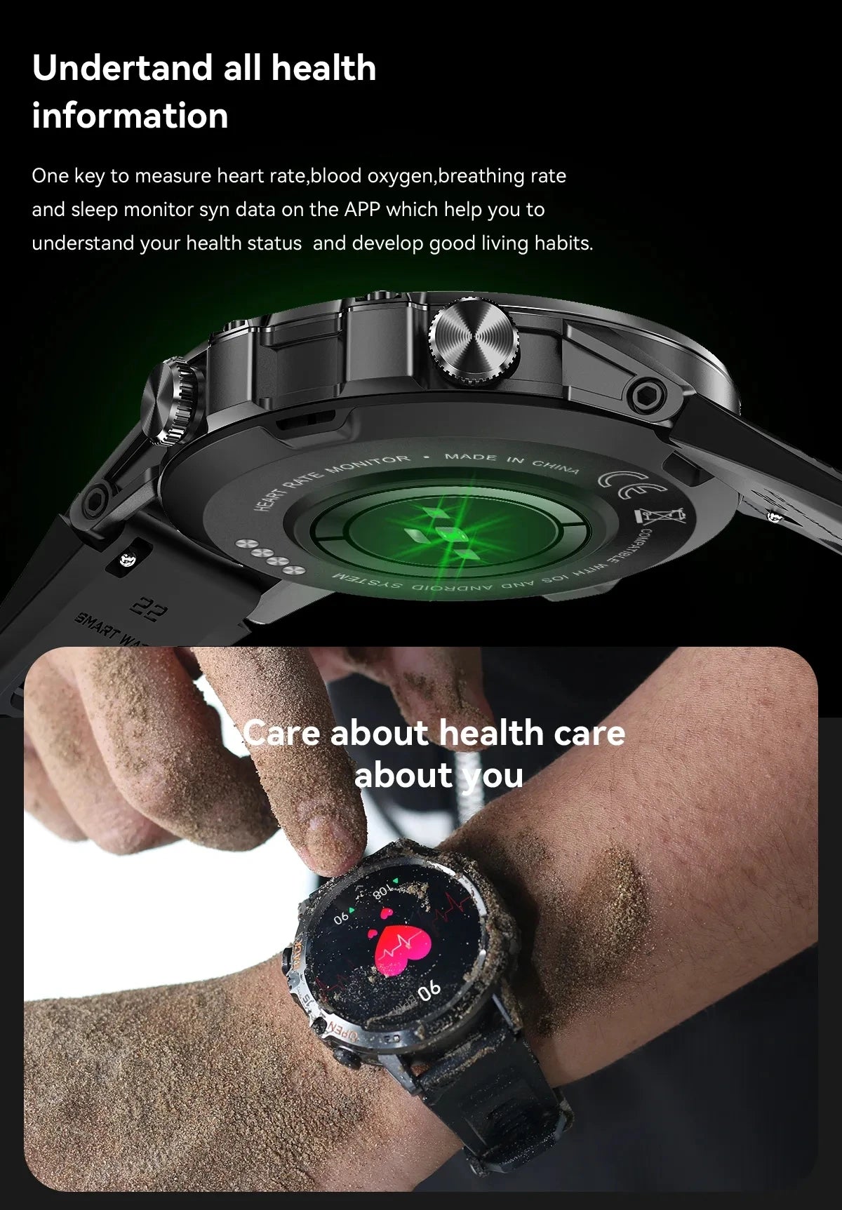 K52 Smart Watch Men 1.39inch IPS Screen Bluetooth Call Custom Dial Heart Rate Health Monitoring Outdoor Sport Smartwatch