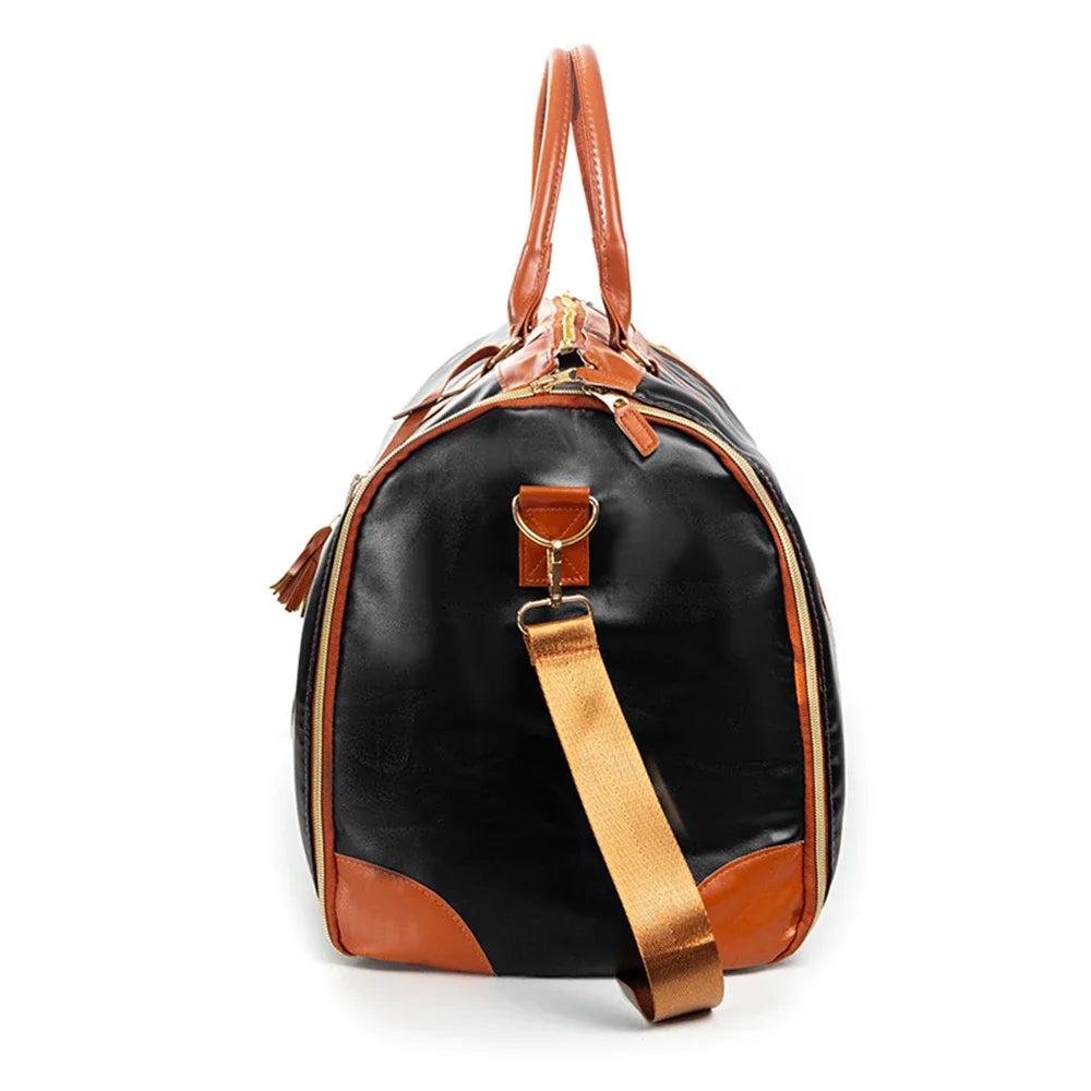 Travel Luggage Bag with Shoe Compartment Large Capacity Portable Duffle Bag Women's Foldable Suitbag Waterproof Clothes Totes