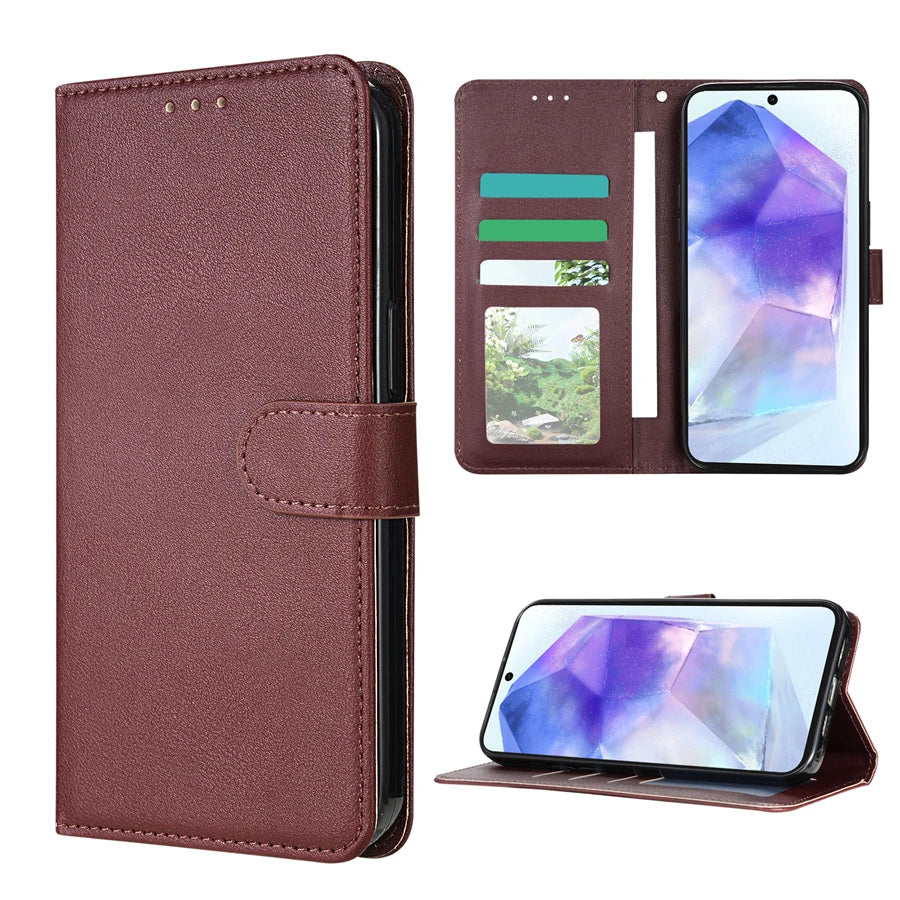 Wallet Flip Leather Case For For Samsung Galaxy A05s A06 A07 A12 A13 A14 A15 A16 A17 A24 A26 A34 A35 A36 A52 A53 A54 A55 A56