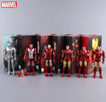 Marvel Avengers ZD Toys Iron Man MK3 MK1 MK6 MK7 MK5 Tony Stark Iron Patriot War Machine Action Figure Ironman Collect Toy Gift