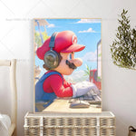 1PC Classic Anime Movie M-Marios Poster Self-adhesive Art Waterproof Paper Sticker Coffee House Bar Room Wall Decor