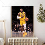 1PC L-LeBron J-James Poster Self-adhesive Art Waterproof Paper Sticker Coffee House Bar Room Wall Decor